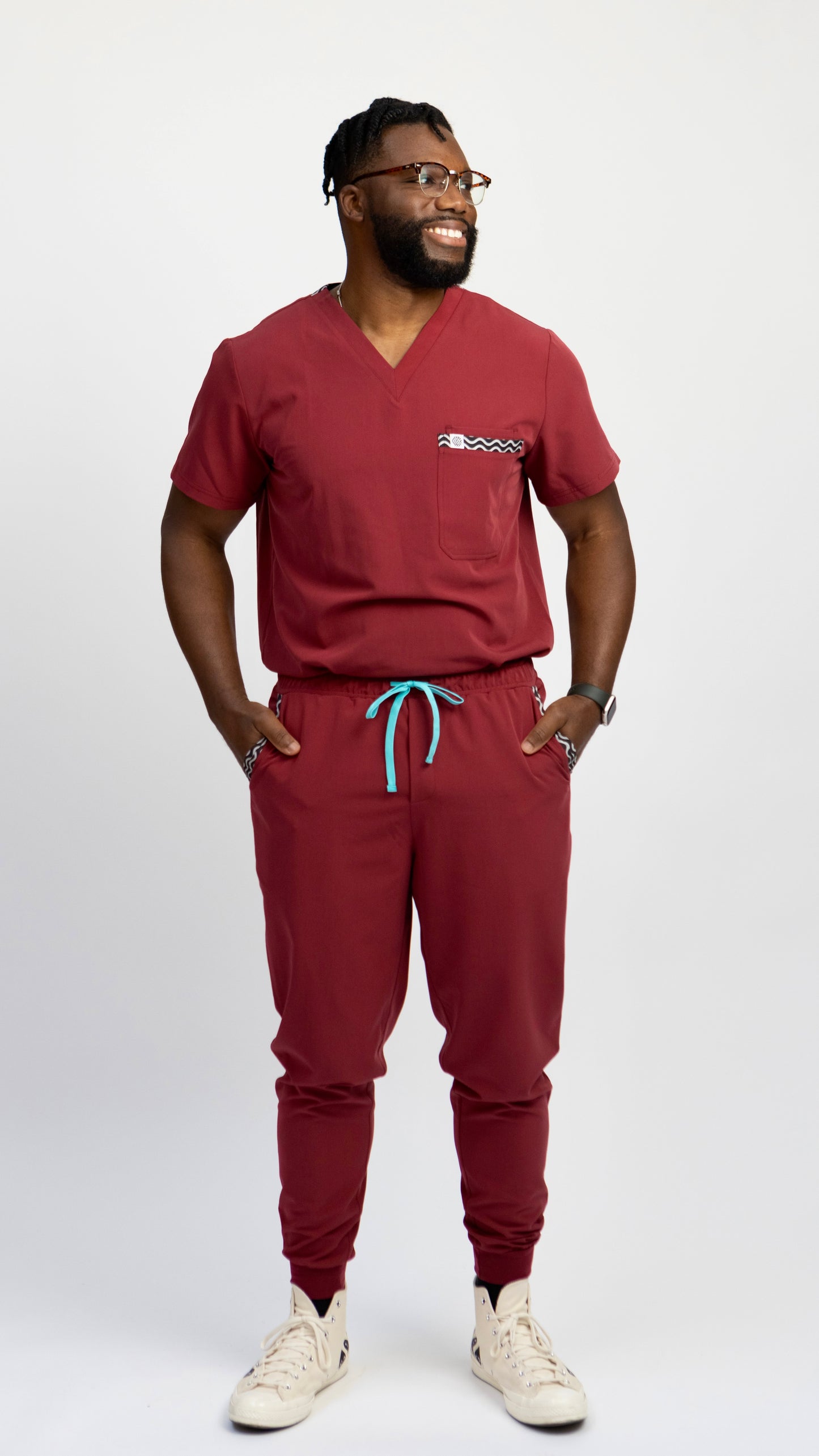 Men's Heritage Scrub Bottom Uchafo Red