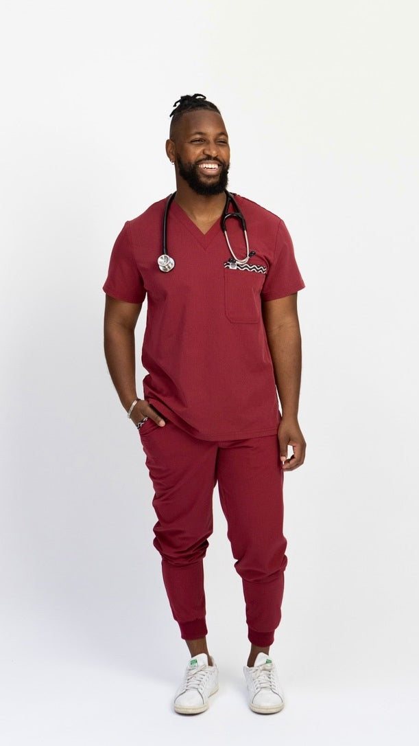 Men's Heritage Scrub Bottom Uchafo Red