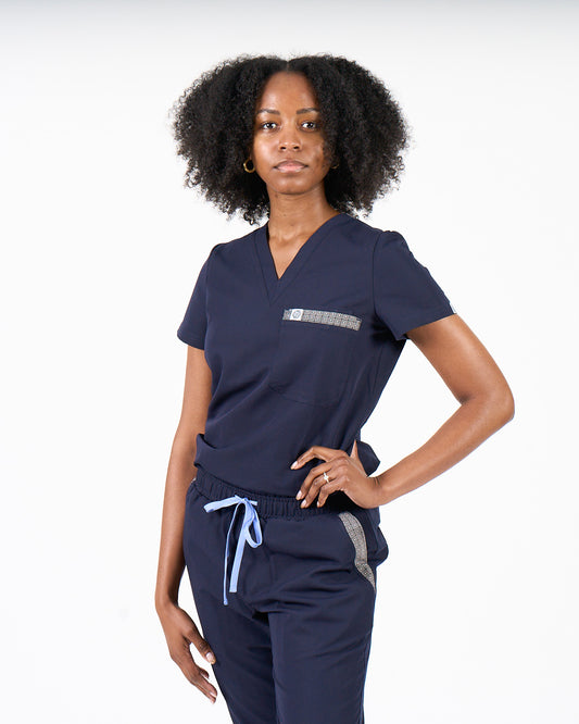 Women’s Heritage Scrub Top Giza Navy Blue