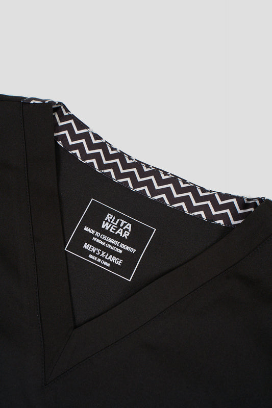 Men's Heritage Scrub Top Usiku Black