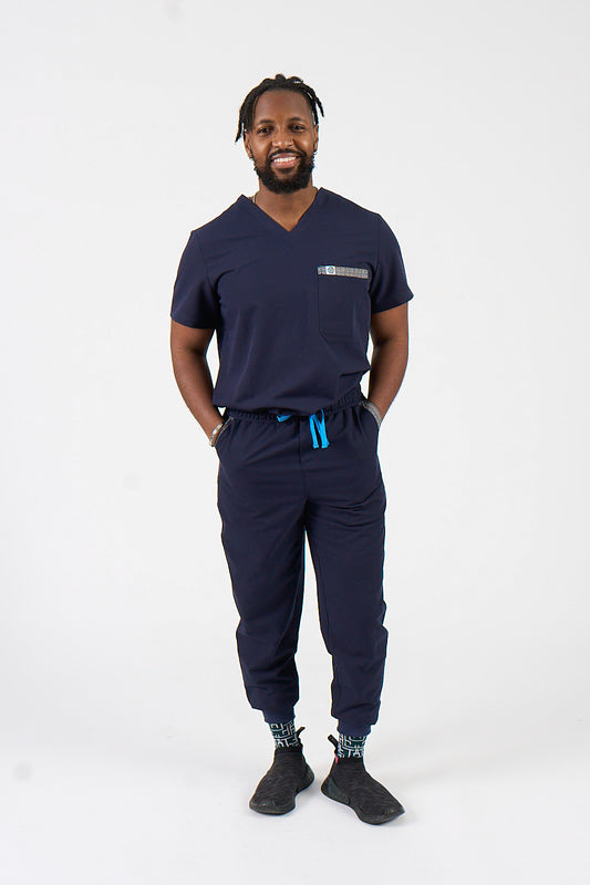 Men's Heritage Scrub Top Giza Navy Blue