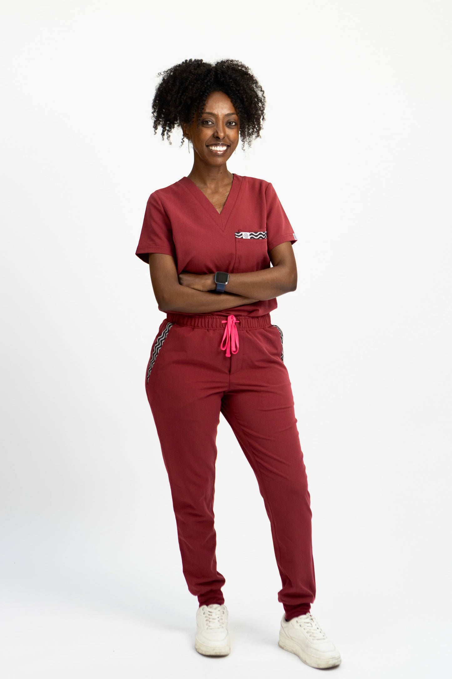 Women’s Heritage Scrub Top Uchafo Red