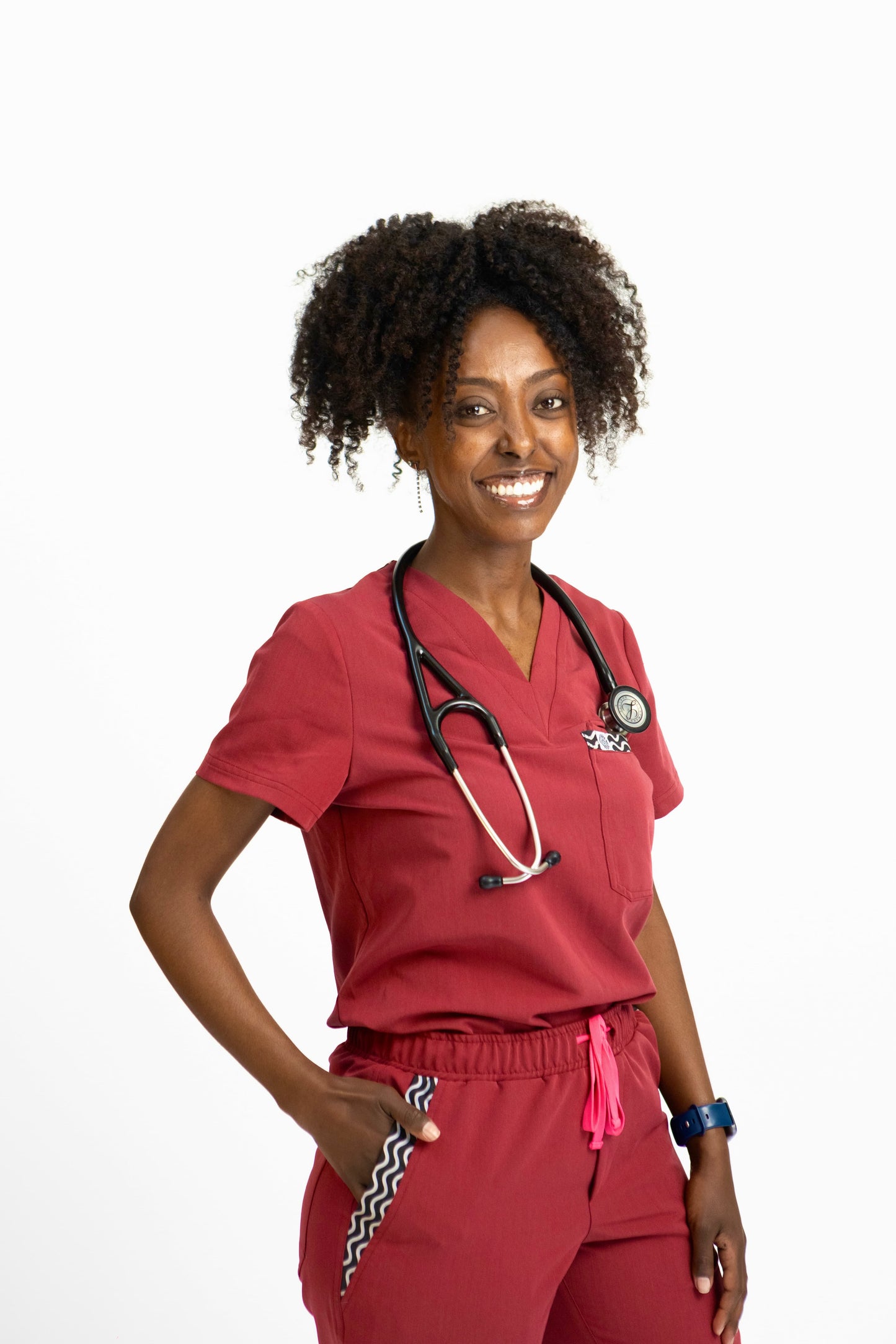 Women’s Heritage Scrub Top Uchafo Red